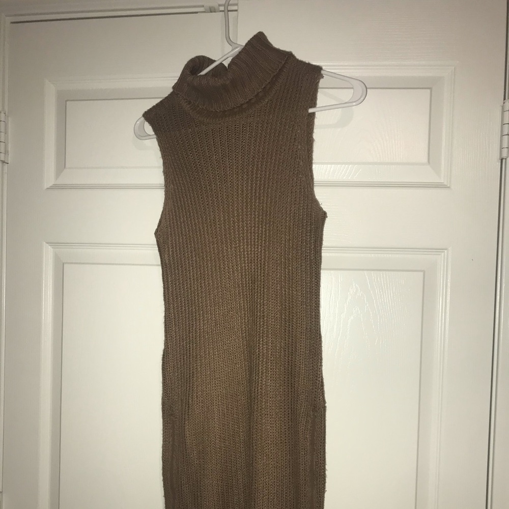 Turtle Neck slim sweat dress
